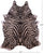 Zebra Animal Print Natural Cowhide Rug - XX-Large 8' 2"H x 6' 7"W