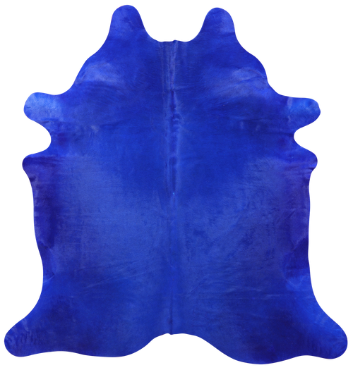 Blue Dyed Natural Cowhide Rug - X-Large 7' 7