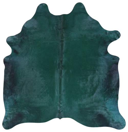 Green Dyed Natural Cowhide Rug - X-Large 7' 3