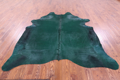 Green Dyed Natural Cowhide Rug - X-Large 7' 3