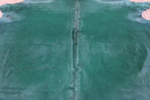 Green Dyed Natural Cowhide Rug - X-Large 7' 3