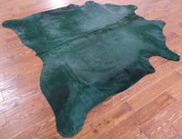 Thumbnail for Green Dyed Natural Cowhide Rug - X-Large 7' 3