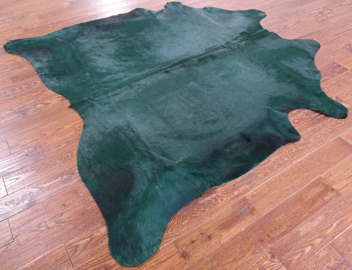 Green Dyed Natural Cowhide Rug - X-Large 7' 3
