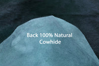 Thumbnail for Green Dyed Natural Cowhide Rug - X-Large 7' 3