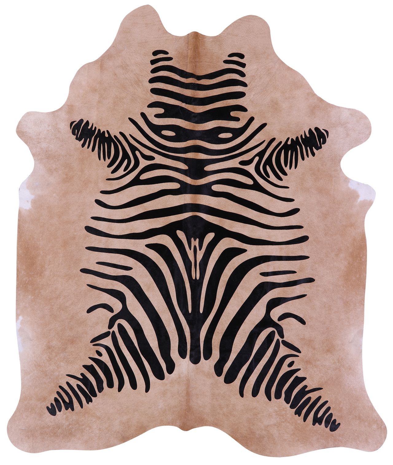 Zebra Animal Print Natural Cowhide Rug - XX-Large 8' 1"H x 6' 10"W