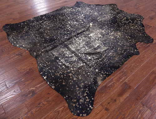 Gold Metallic Natural Cowhide Rug - XX-Large 8' 0