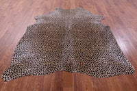 Thumbnail for Leopard Animal Print Natural Cowhide Rug - X-Large 7' 5