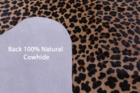 Thumbnail for Leopard Animal Print Natural Cowhide Rug - X-Large 7' 5