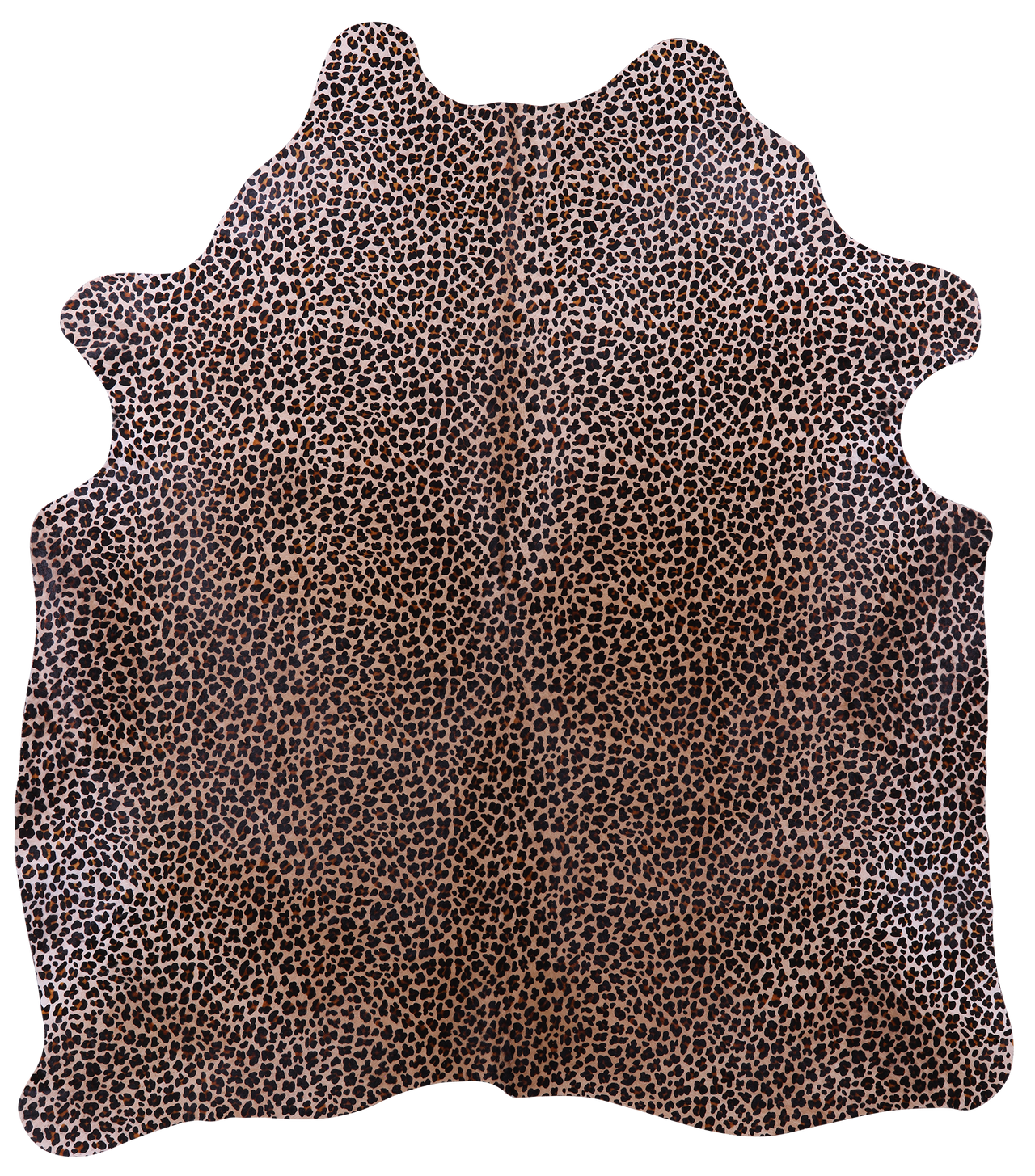 Leopard Animal Print Natural Cowhide Rug - X-Large 7' 5"H x 6' 4"W