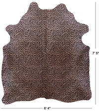 Thumbnail for Leopard Animal Print Natural Cowhide Rug - X-Large 7' 5