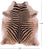 Zebra Animal Print Natural Cowhide Rug - XX-Large 7' 10"H x 6' 9"W