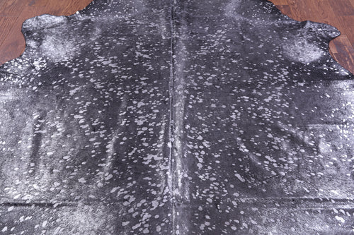 Silver Metallic Natural Cowhide Rug - X-Large 7' 5