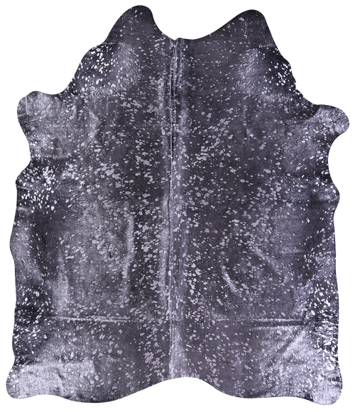 Silver Metallic Natural Cowhide Rug - X-Large 7' 5