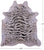 Tiger Animal Print Natural Cowhide Rug - X-Large 7' 7"H x 6' 6"W