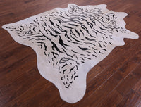 Thumbnail for Tiger Animal Print Natural Cowhide Rug - X-Large 7' 7