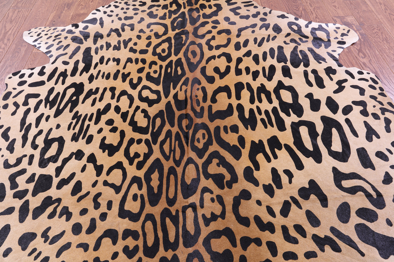 Cheetah Animal Print Natural Cowhide Rug - X-Large 7' 7"H x 6' 1"W