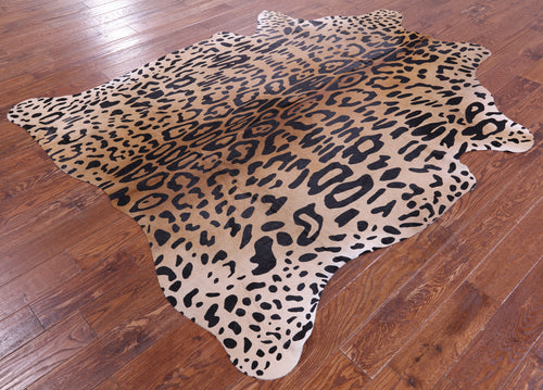Cheetah Animal Print Natural Cowhide Rug - X-Large 7' 7