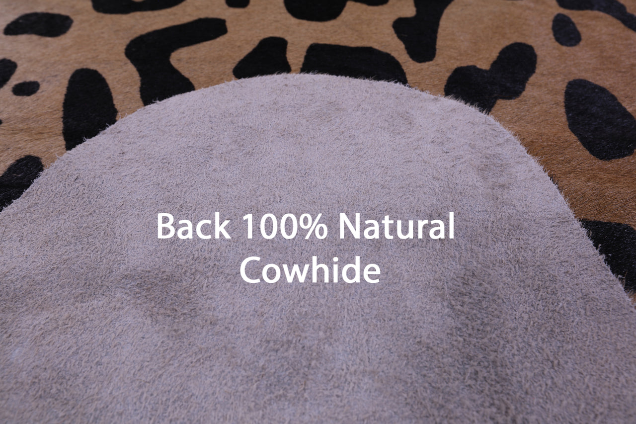 Cheetah Animal Print Natural Cowhide Rug - X-Large 7' 7"H x 6' 1"W