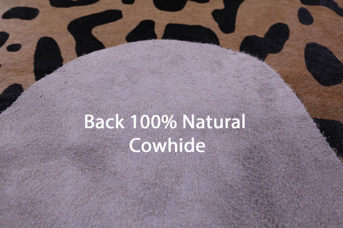 Cheetah Animal Print Natural Cowhide Rug - X-Large 7' 7