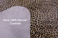 Thumbnail for Leopard Animal Print Natural Cowhide Rug - X-Large 7' 5