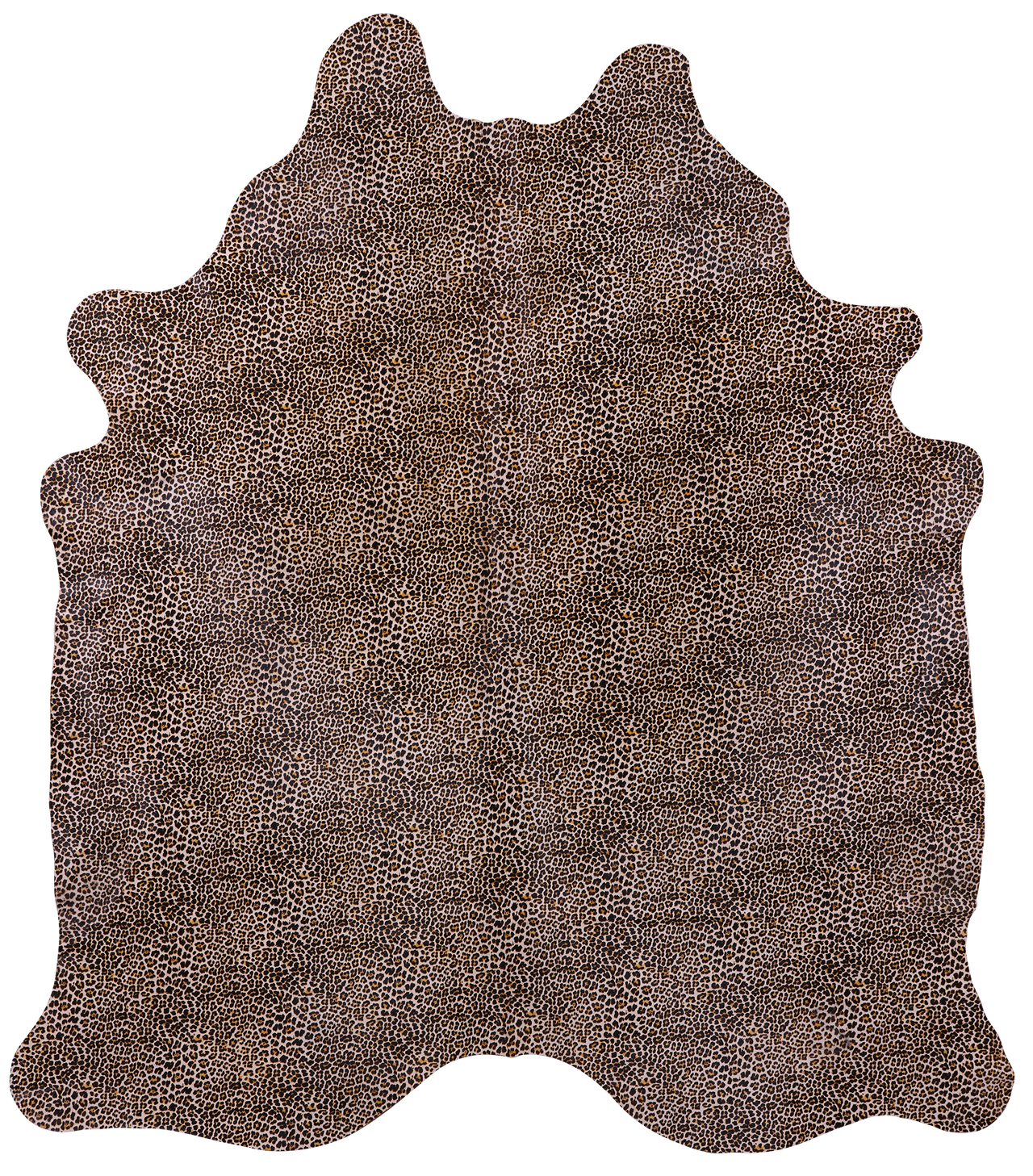 Leopard Animal Print Natural Cowhide Rug - X-Large 7' 5"H x 6' 6"W
