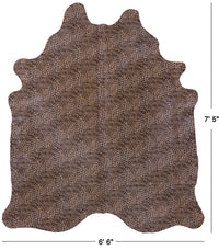 Thumbnail for Leopard Animal Print Natural Cowhide Rug - X-Large 7' 5