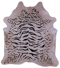 Thumbnail for Tiger Animal Print Natural Cowhide Rug - X-Large 7' 5