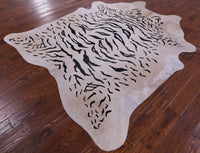Thumbnail for Tiger Animal Print Natural Cowhide Rug - X-Large 7' 5
