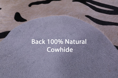 Tiger Animal Print Natural Cowhide Rug - X-Large 7' 5