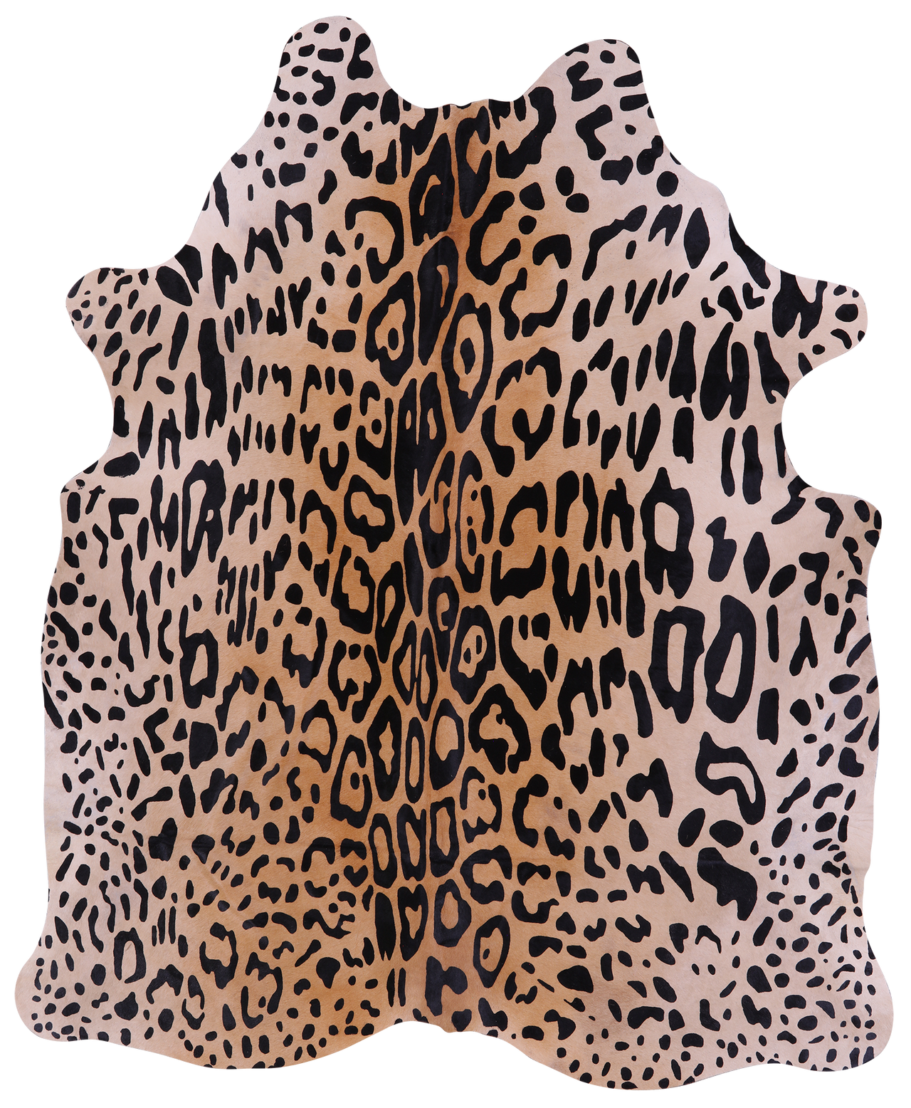 Cheetah Animal Print Natural Cowhide Rug - X-Large 7' 5"H x 6' 2"W