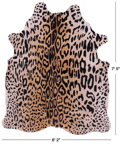Cheetah Animal Print Natural Cowhide Rug - X-Large 7' 5