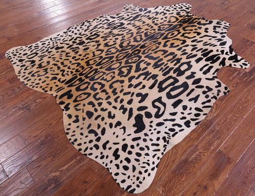 Cheetah Animal Print Natural Cowhide Rug - X-Large 7' 5