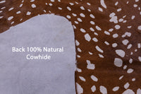 Thumbnail for Gazelle Deer Animal Print Natural Cowhide Rug - X-Large 7' 4