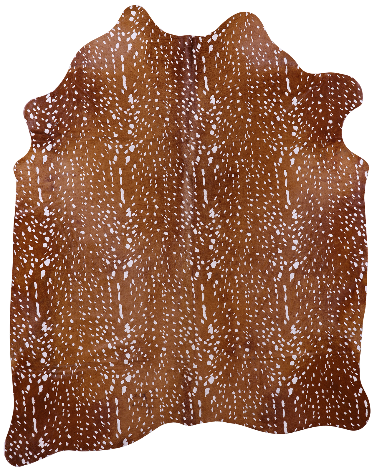 Gazelle Deer Animal Print Natural Cowhide Rug - X-Large 7' 4"H x 5' 10"W