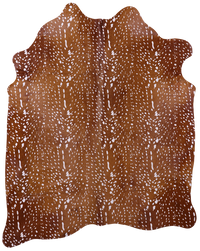 Thumbnail for Gazelle Deer Animal Print Natural Cowhide Rug - X-Large 7' 4