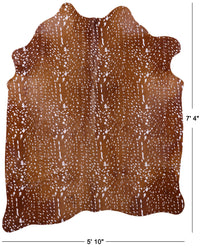 Thumbnail for Gazelle Deer Animal Print Natural Cowhide Rug - X-Large 7' 4