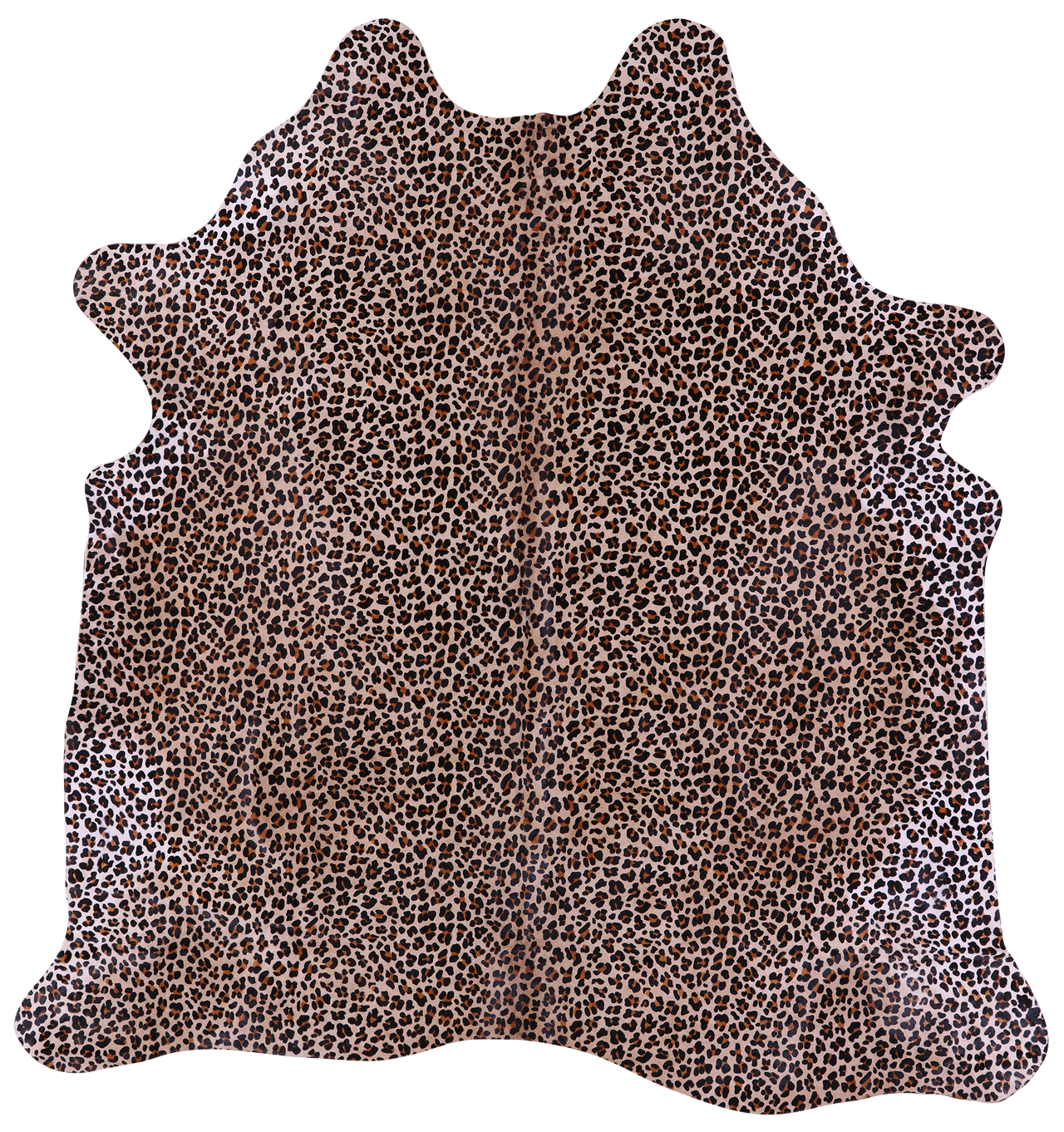 Leopard Animal Print Natural Cowhide Rug - Large 6' 8"H x 6' 2"W