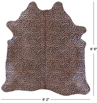 Thumbnail for Leopard Animal Print Natural Cowhide Rug - Large 6' 8