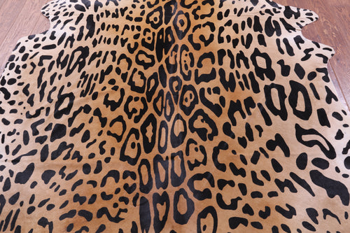 Cheetah Animal Print Natural Cowhide Rug - X-Large 7' 2