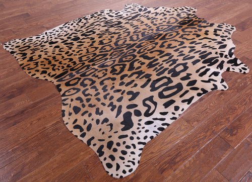 Cheetah Animal Print Natural Cowhide Rug - X-Large 7' 2