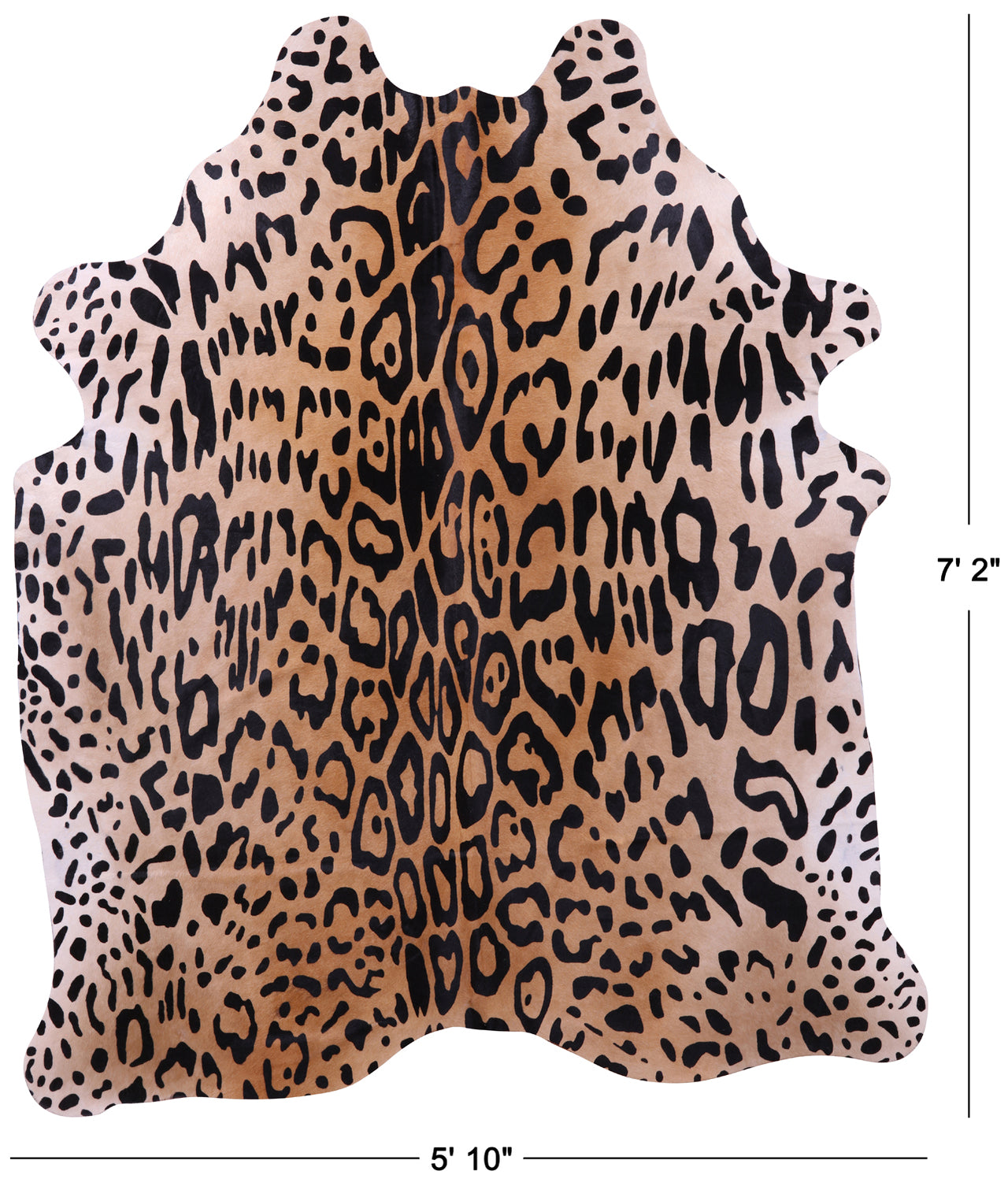Cheetah Animal Print Natural Cowhide Rug - X-Large 7' 2"H x 5' 10"W