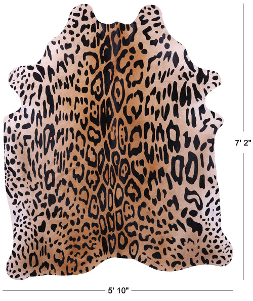 Cheetah Animal Print Natural Cowhide Rug - X-Large 7' 2