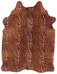 Thumbnail for Gazelle Deer Animal Print Natural Cowhide Rug - XX-Large 7' 9