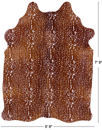 Thumbnail for Gazelle Deer Animal Print Natural Cowhide Rug - XX-Large 7' 9
