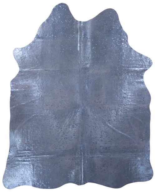 Blue Metallic Natural Cowhide Rug - XX-Large 8' 0