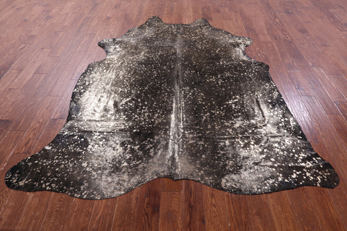 Gold Metallic Natural Cowhide Rug - XX-Large 7' 8
