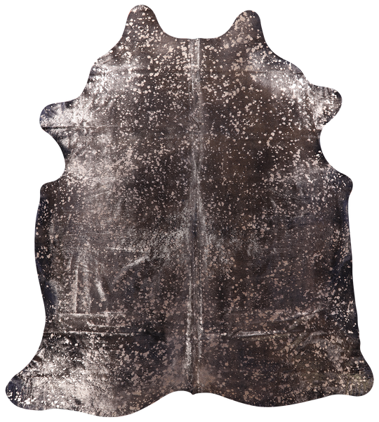 Gold Metallic Natural Cowhide Rug - XX-Large 7' 8"H x 7' 0"W