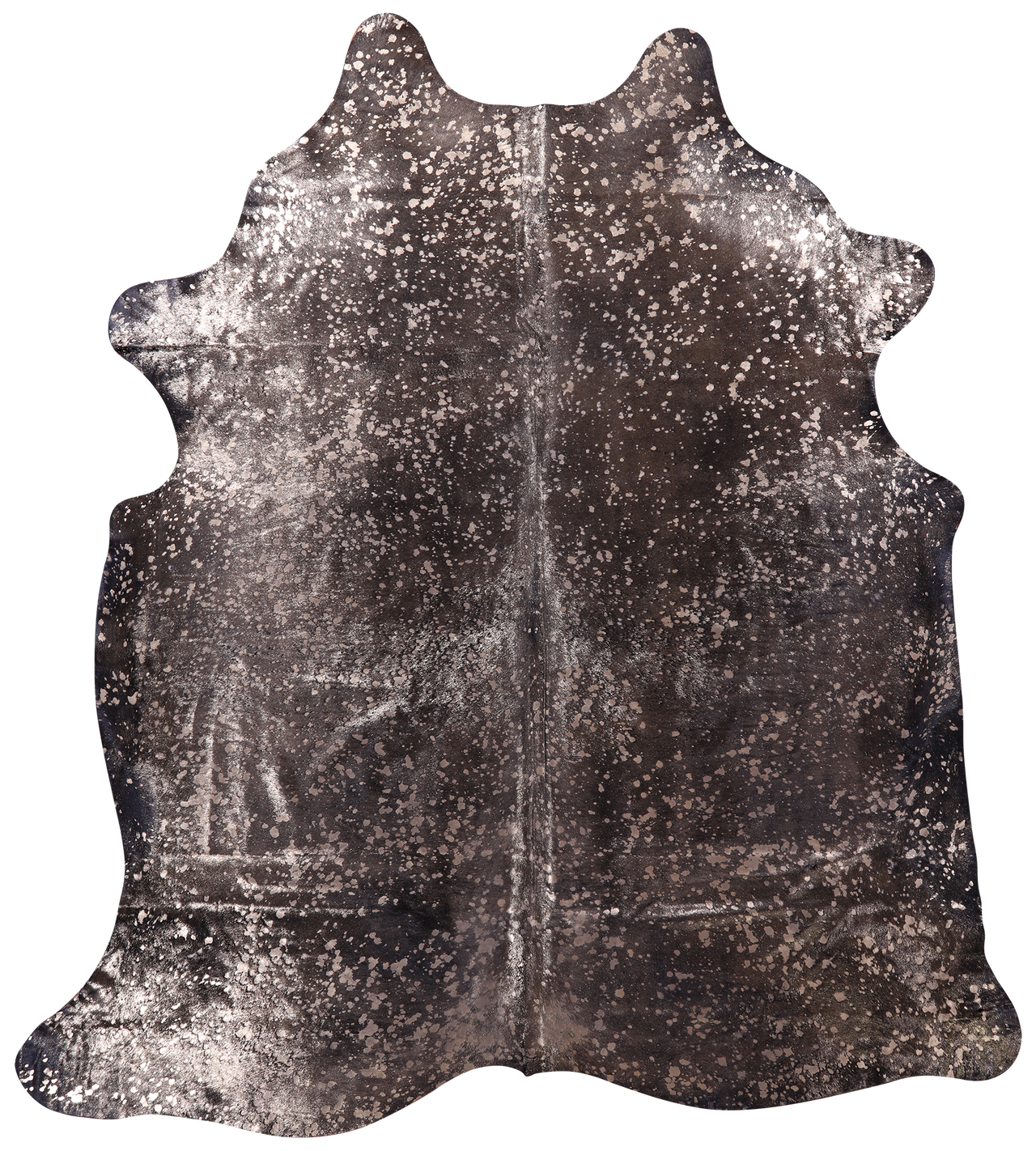 Gold Metallic Natural Cowhide Rug - XX-Large 7' 8"H x 7' 0"W