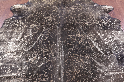 Gold Metallic Natural Cowhide Rug - XX-Large 7' 10