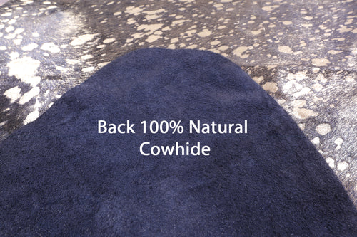 Gold Metallic Natural Cowhide Rug - XX-Large 7' 10